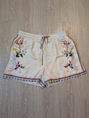 Johnny Was Shorts Women's XL Mayvis Pull On Willah Floral Silk Blend NWT